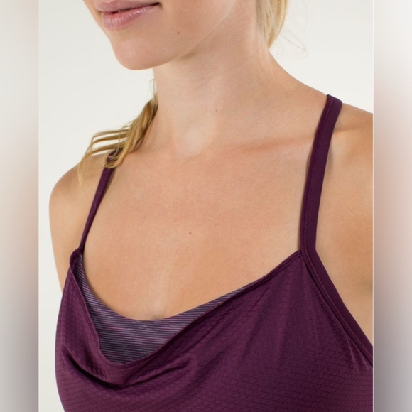 Lululemon CYB tank top plum 8 womens athletic wee are from space sports bra - Picture 3 of 9